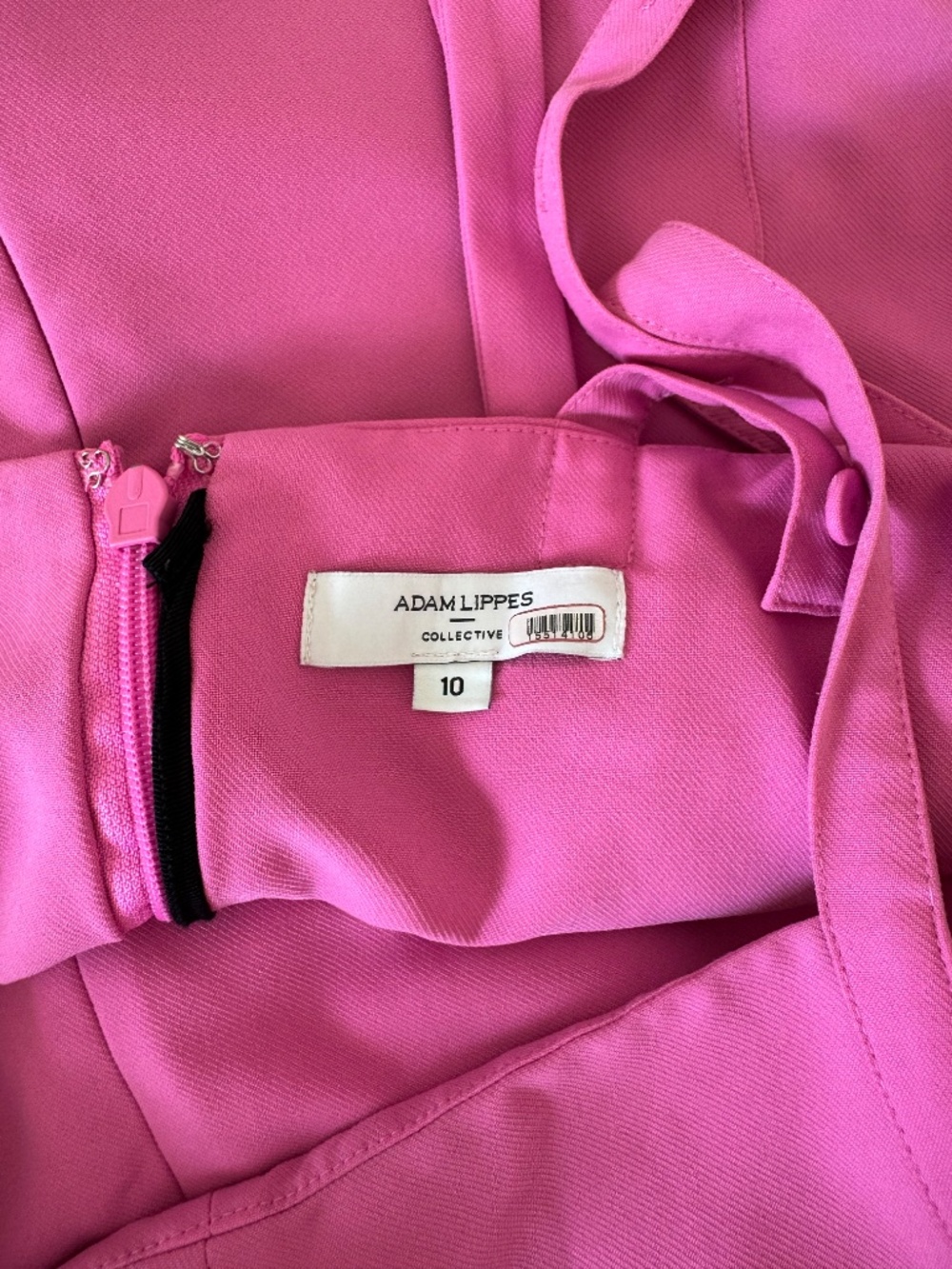 Adam Lippes Pink Wide-Leg Jumpsuit Back Tie Size 10 - Picture 9 of 16